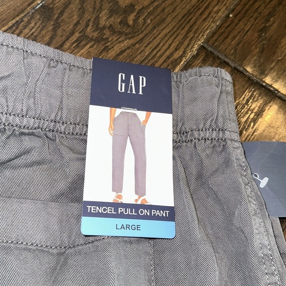 Gap tencel pull on grey pants size large new with tags - Picture 3 of 8
